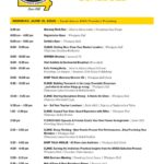 Monday Schedule