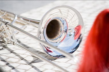 Details from a showband, fanfare our drumband